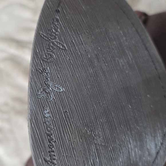 American Eagle Outfitters Women's Heeled Ankle Boots Brown Faux Leather Sz 8 EUC - Picture 10 of 11